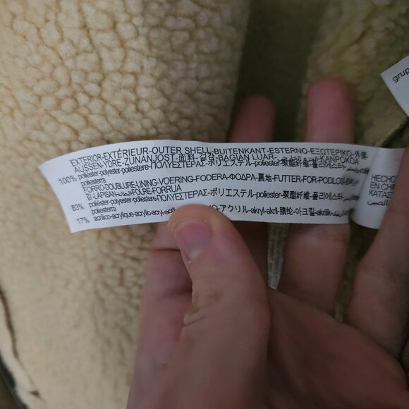 NWT Zara Double Faced Fleece Lined Faux Suede Jacket Size Large - Picture 3 of 4